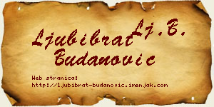 Ljubibrat Budanović vizit kartica